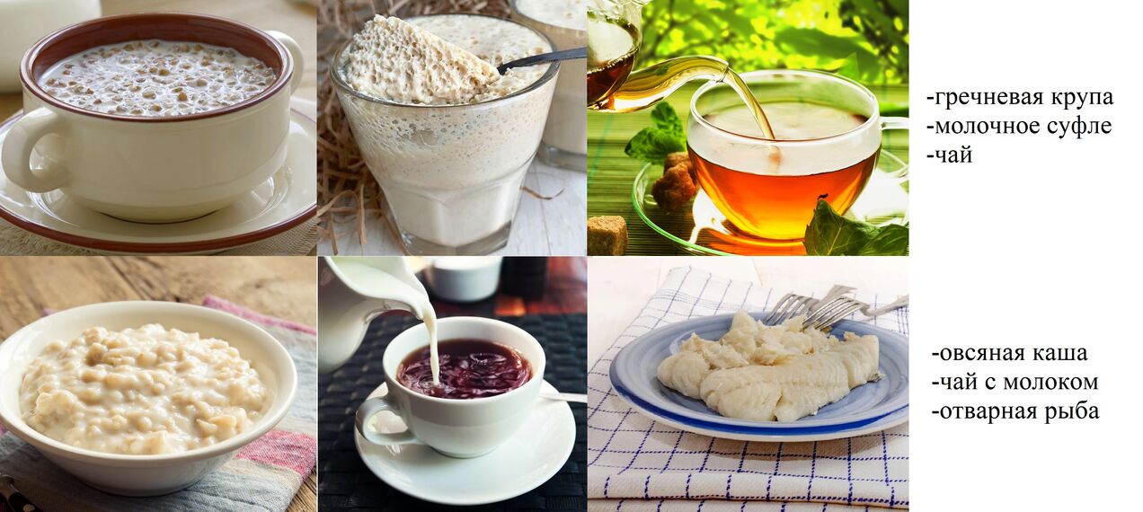 Breakfast in a diet for gastritis