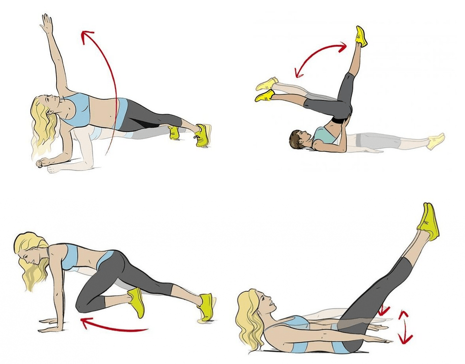 Exercises for the weight loss of the abdomen and sides
